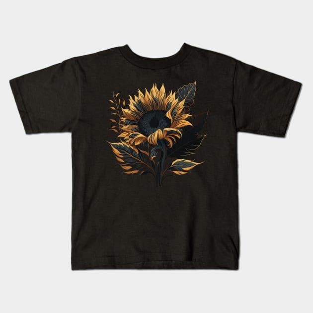 Cute Vacations Floral Summer Holidays Sunflower Kids T-Shirt by KsuAnn